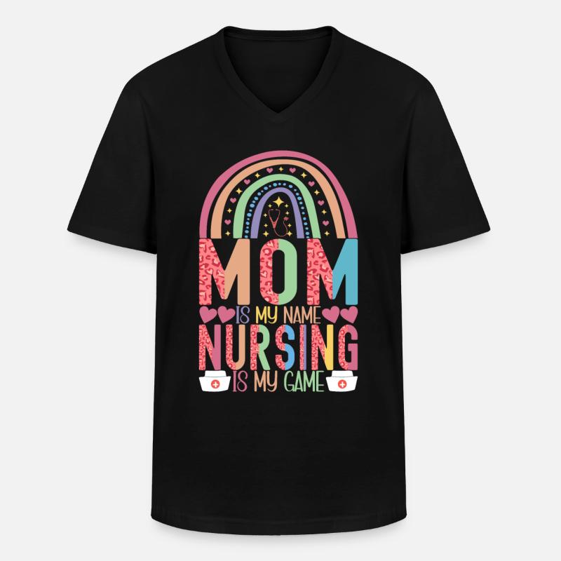 Krankenschwester Pflegekraft - Männer-T-Shirt mit V-Ausschnitt - Schwarz