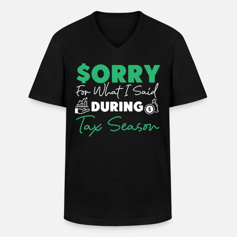 Comptable Comptable Comptable - T-shirt col V Homme - noir