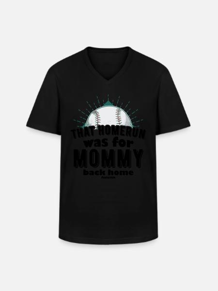 Mom Baseball - Men's V-Neck T-Shirt - black