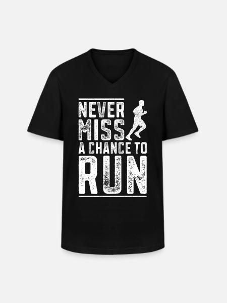 Running Runner Half Marathon - Men's V-Neck T-Shirt - black