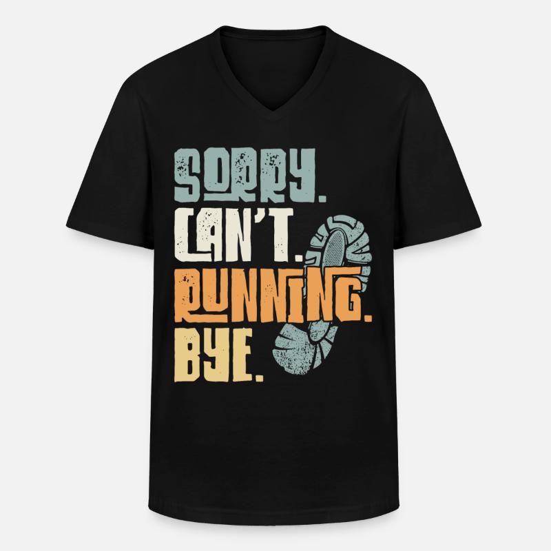 Running Runner Half Marathon - Men's V-Neck T-Shirt - black