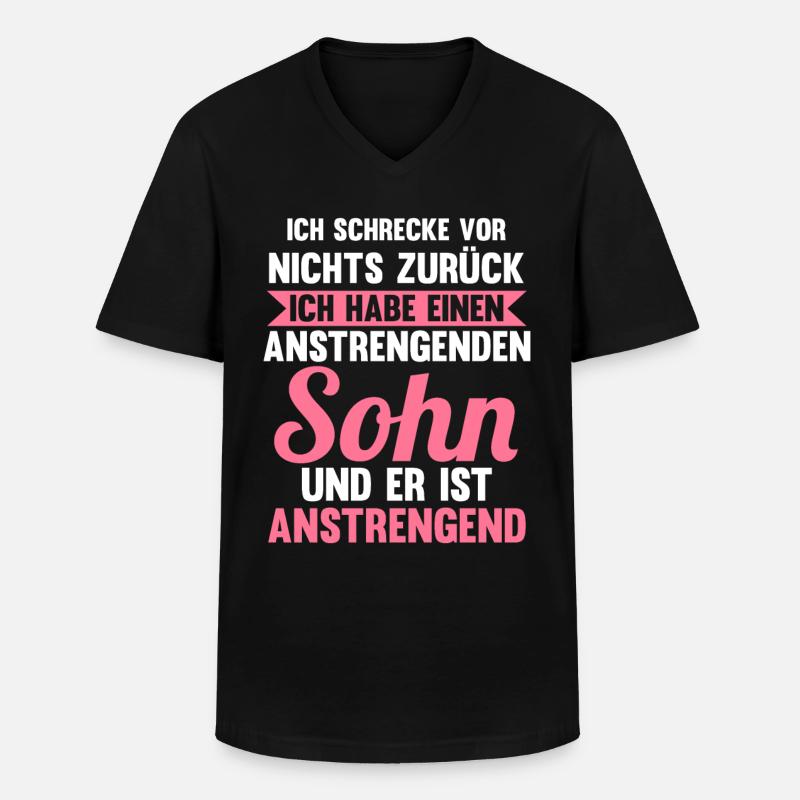 Mutter Mama - Männer-T-Shirt mit V-Ausschnitt - Schwarz