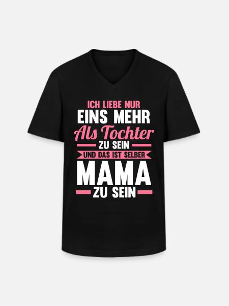 Mutter Mama - Männer-T-Shirt mit V-Ausschnitt - Schwarz