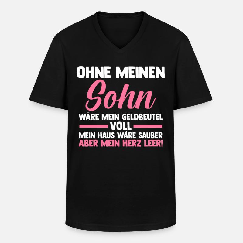 Mutter Neffen Mama - Männer-T-Shirt mit V-Ausschnitt - Schwarz