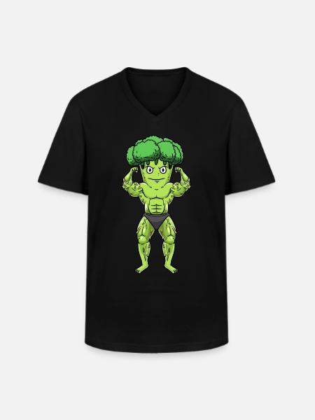 Broccoli Fitness Gym Motivation - Men's V-Neck T-Shirt - black