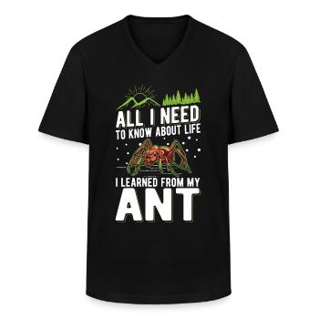 Ants Ant Farm Antshills Fire ants - Men's V-Neck T-Shirt - black - Front - AI Model Male 178 dark (178cm)
