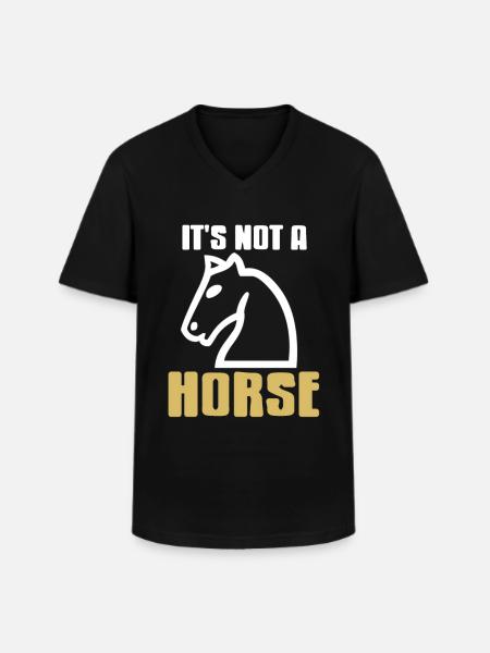 Schach - Its not a Horse - Men's V-Neck T-Shirt - black