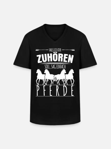 Reiten Reiter Pferde Pferd - Männer-T-Shirt mit V-Ausschnitt - Schwarz