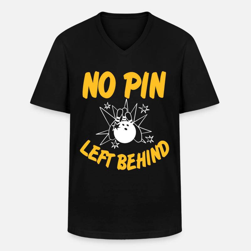 No pin left behind - Männer-T-Shirt mit V-Ausschnitt - Schwarz