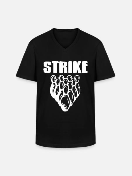 Bowling kegel Team - Men's V-Neck T-Shirt - black
