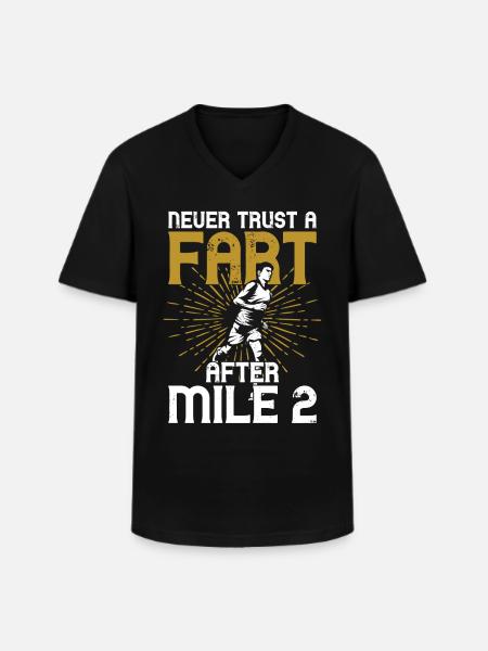 Running Runner Half Marathon - Men's V-Neck T-Shirt - black