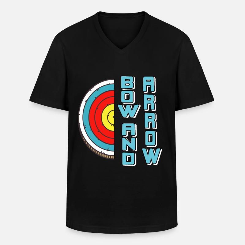 Bow and Arrow - Männer-T-Shirt mit V-Ausschnitt - Schwarz