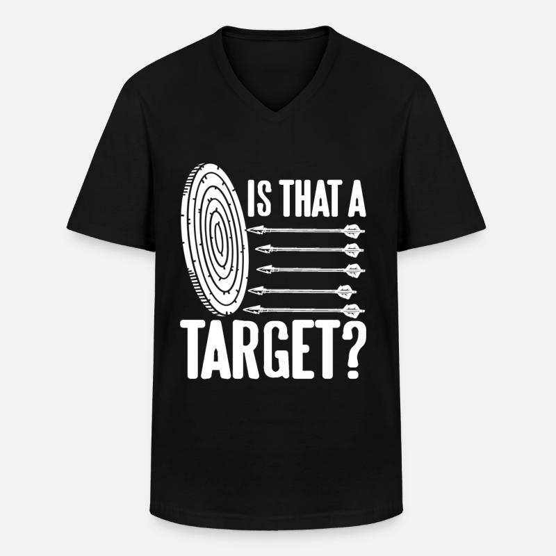 Bogenschütze - Is that a Target? - Männer-T-Shirt mit V-Ausschnitt - Schwarz