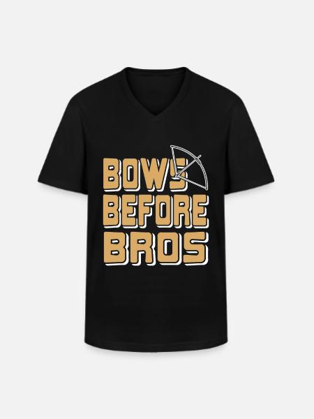 Archer - Bows before Bros - Men's V-Neck T-Shirt - black