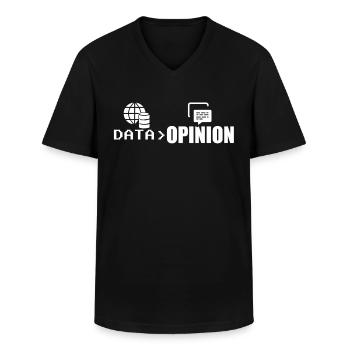 Data > Opinion Coder Programmer Coding Code - Men's V-Neck T-Shirt - black - Front - AI Model Male 178 dark (178cm)