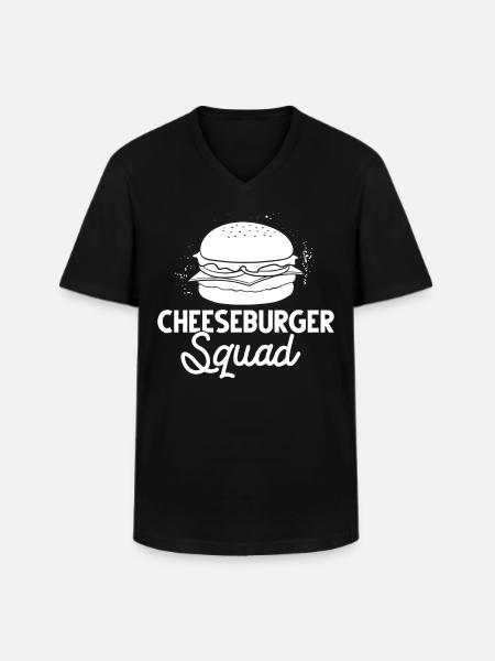 Cheeseburger Cheese Sandwich Hamburger - Men's V-Neck T-Shirt - black