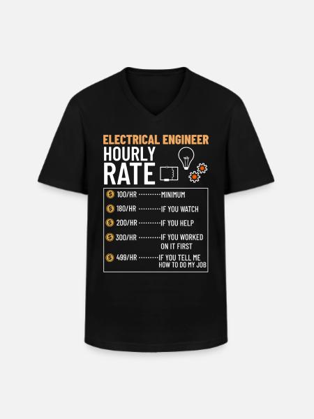 Electrical Engineering Engineer Research Development - Men's V-Neck T-Shirt - black