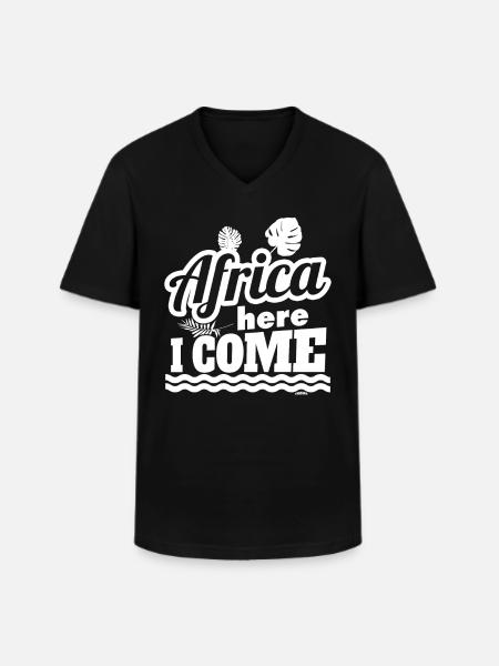 Africa - Men's V-Neck T-Shirt - black