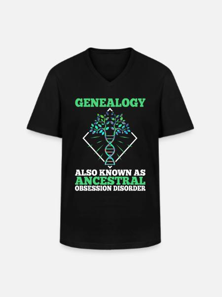 Ancestral obsession disorder - Men's V-Neck T-Shirt - black