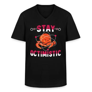 Tintenfisch Krake Oktopus Meer Tentakel Kraken - Männer-T-Shirt mit V-Ausschnitt - Schwarz - Vorne - AI Model Male 178 dark (178cm)