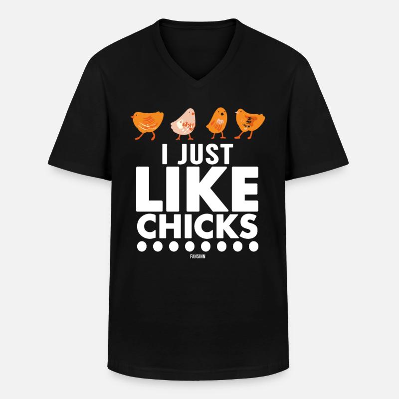 Hühnerstall Huhn Vogel - Männer-T-Shirt mit V-Ausschnitt - Schwarz