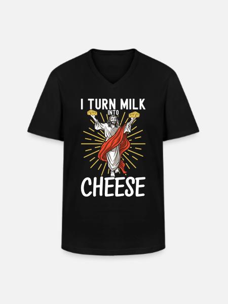 Cheese lovers Gouda cheese - Men's V-Neck T-Shirt - black