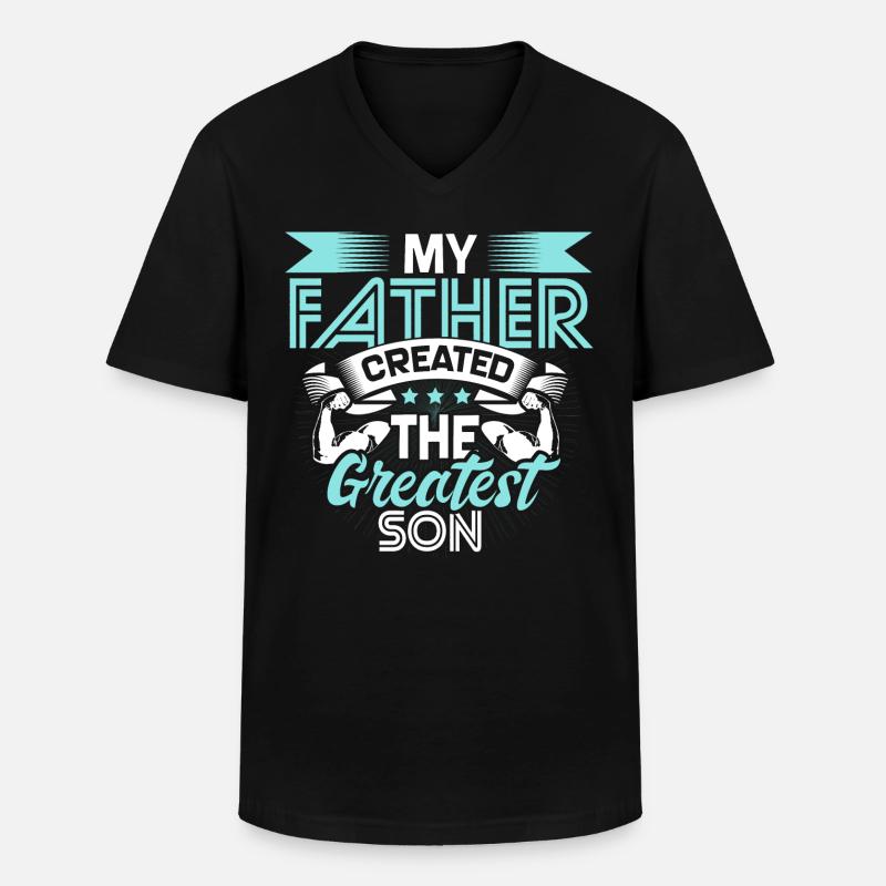 Bester Sohn Geschenk - Männer-T-Shirt mit V-Ausschnitt - Schwarz