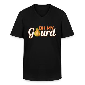 Logo Oh My Gourd pour Happy Thanksgiving - T-shirt col V Homme - noir - Devant - AI Model Male 178 dark (178cm)