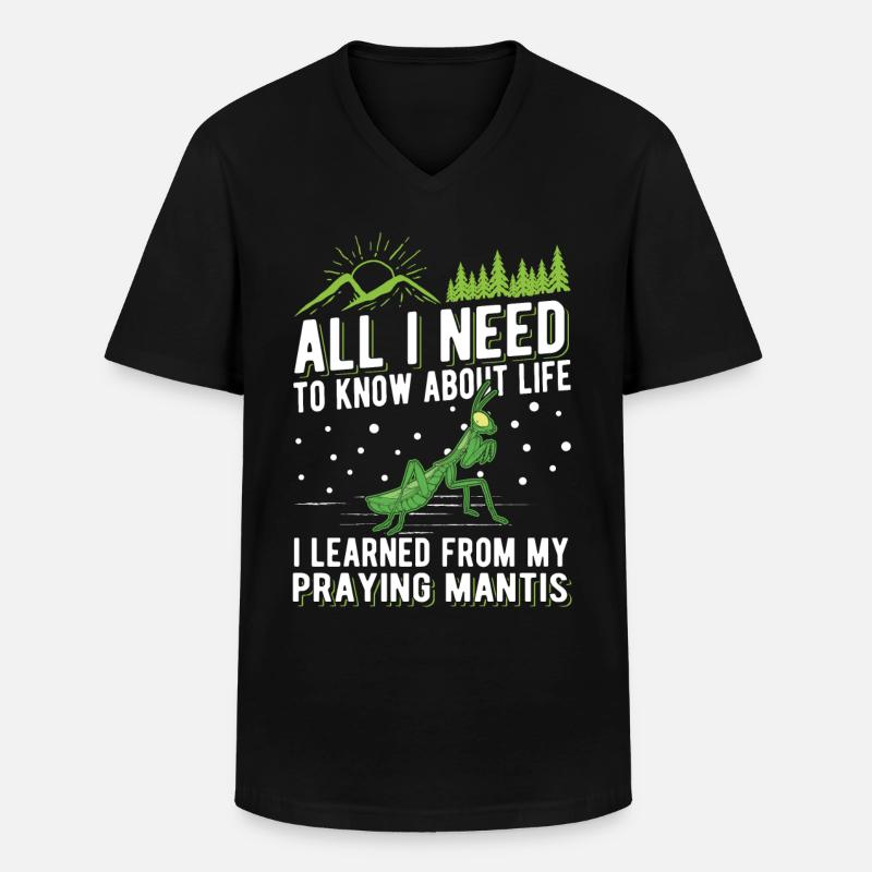 Praying mantis Mantis Mantis - Men's V-Neck T-Shirt - black