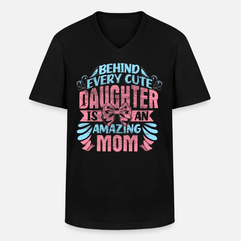 Mutter Tochter Beste Freunde Kind - Männer-T-Shirt mit V-Ausschnitt - Schwarz