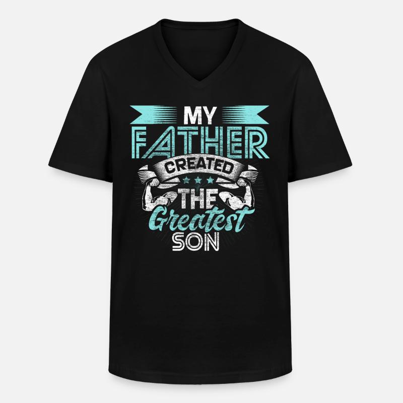 Son Birth Gift Idea - Men's V-Neck T-Shirt - black