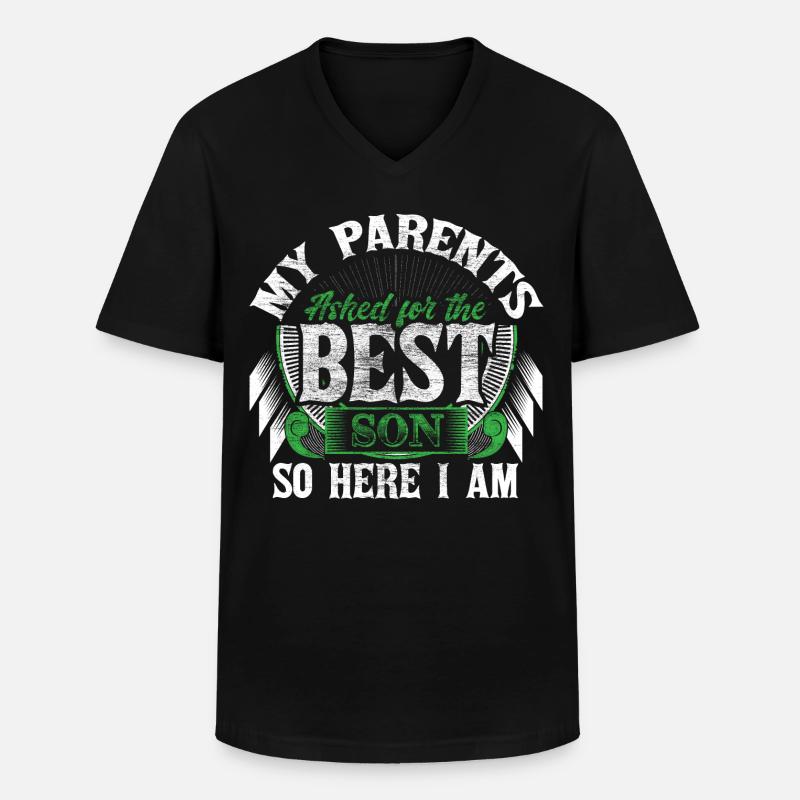Bester Sohn Söhne - Männer-T-Shirt mit V-Ausschnitt - Schwarz