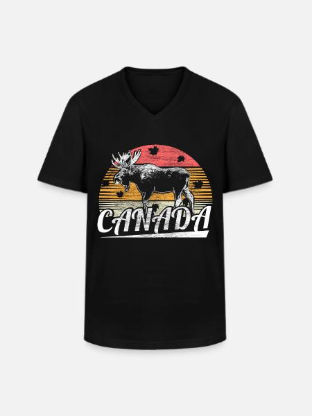 Canada Snow Nation Gift - Men's V-Neck T-Shirt - black