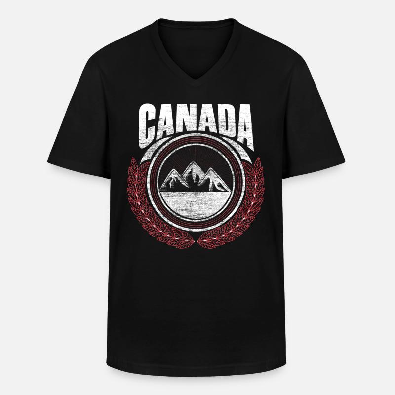 Canada Elk Origin Gift - Men's V-Neck T-Shirt - black