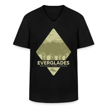 Everglades Florida Tropical National Park Krokodil - Männer-T-Shirt mit V-Ausschnitt - Schwarz - Vorne - AI Model Male 178 dark (178cm)