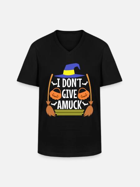 I Don't Give A Amuck - Men's V-Neck T-Shirt - black