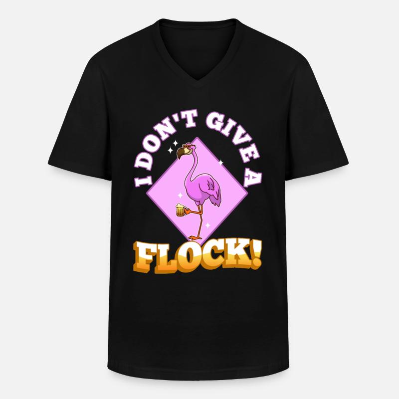 I don't give a flock - Männer-T-Shirt mit V-Ausschnitt - Schwarz