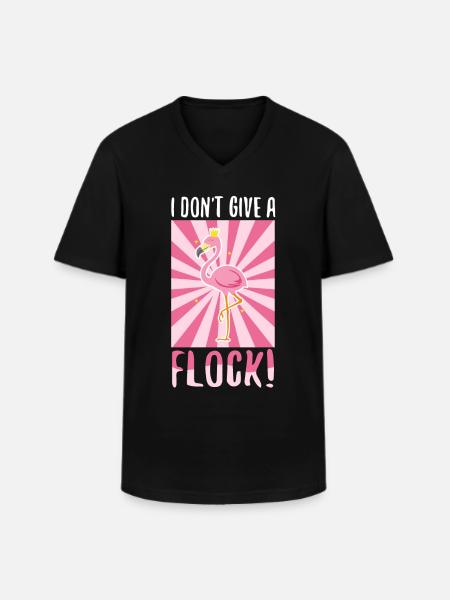 I don't give a flock - Men's V-Neck T-Shirt - black