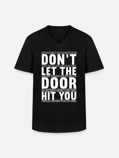 Afskedsgave fra kollegaen Jobwechsel - Klassisk herre T-shirt med V-udskæring - sort