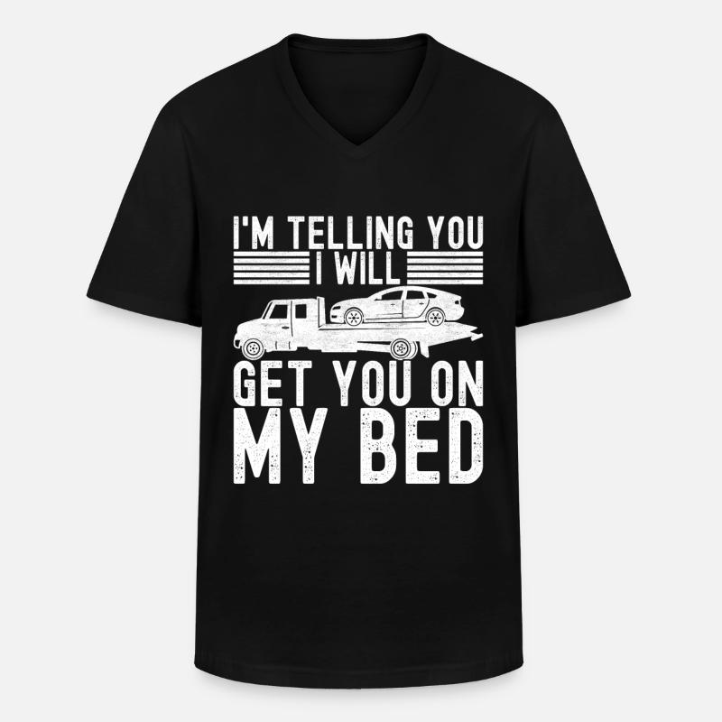 Abschleppwagen Abschleppdienst - Männer-T-Shirt mit V-Ausschnitt - Schwarz