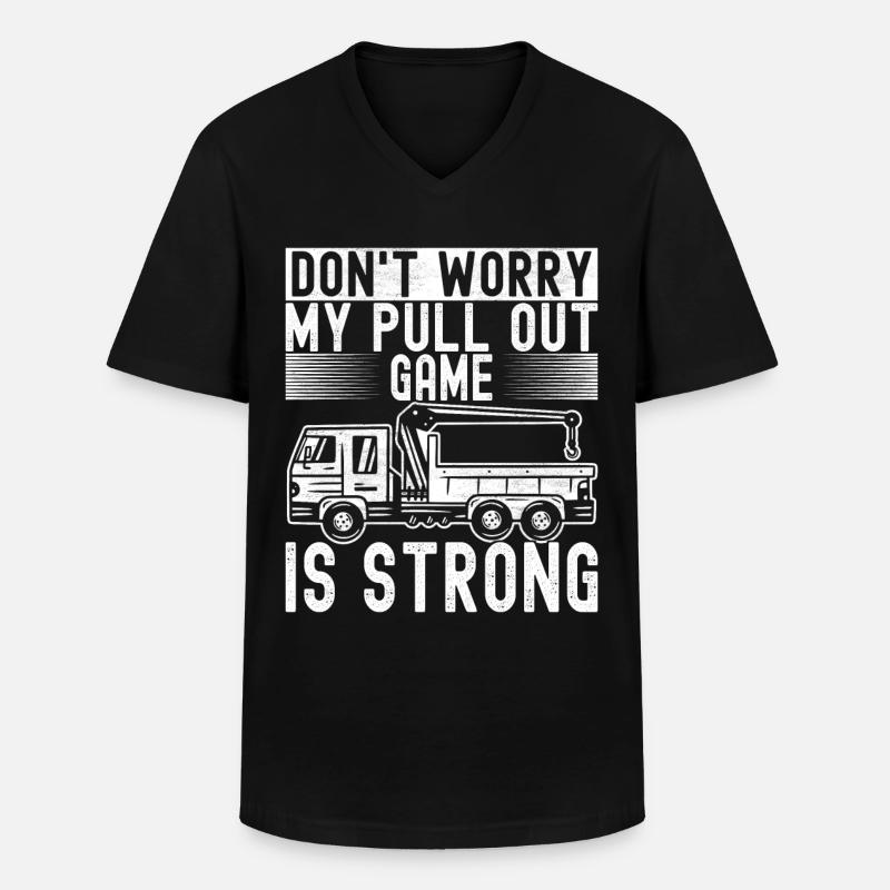 Abschleppwagen Abschleppdienst - Männer-T-Shirt mit V-Ausschnitt - Schwarz