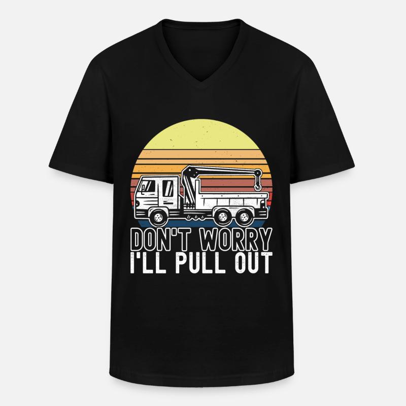 Abschleppwagen Abschleppdienst - Männer-T-Shirt mit V-Ausschnitt - Schwarz