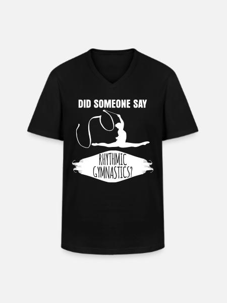 Gymnastics Rhythmic gymnastics - Men's V-Neck T-Shirt - black