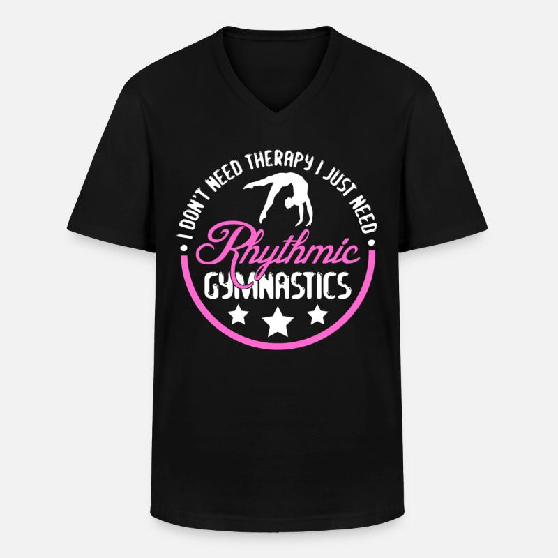 Rhythmic Gymnastics - Männer-T-Shirt mit V-Ausschnitt - Schwarz
