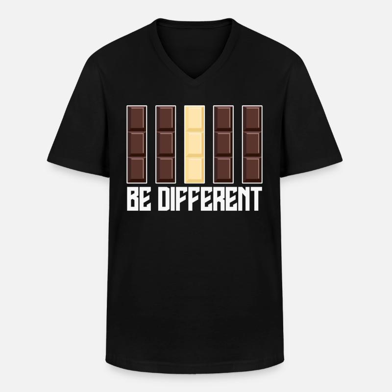 Chocolate Be different Chocolate - Men's V-Neck T-Shirt - black