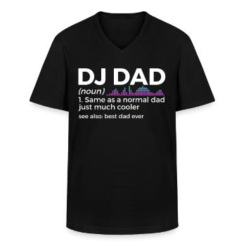 DJ Auftritt Auflegen - Männer-T-Shirt mit V-Ausschnitt - Schwarz - Vorne - AI Model Male 178 dark (178cm)