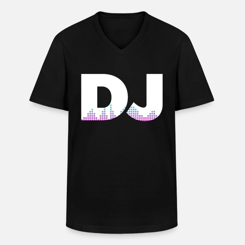 DJ Performance - Men's V-Neck T-Shirt - black