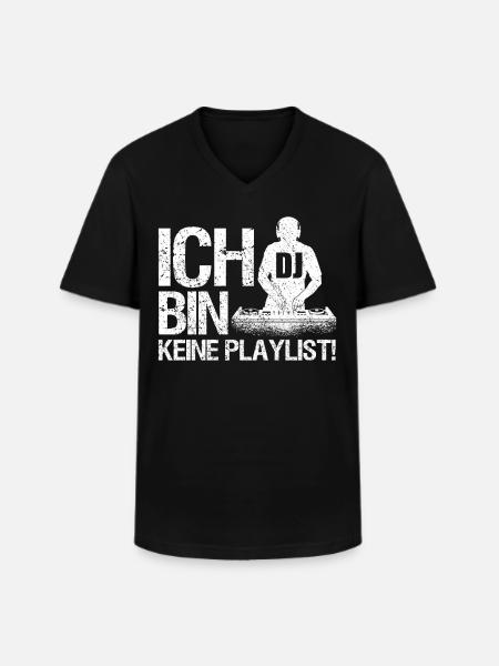 DJ Auftritt Auflegen - Männer-T-Shirt mit V-Ausschnitt - Schwarz