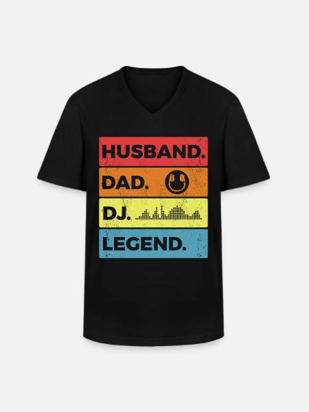 DJ Performance - Men's V-Neck T-Shirt - black