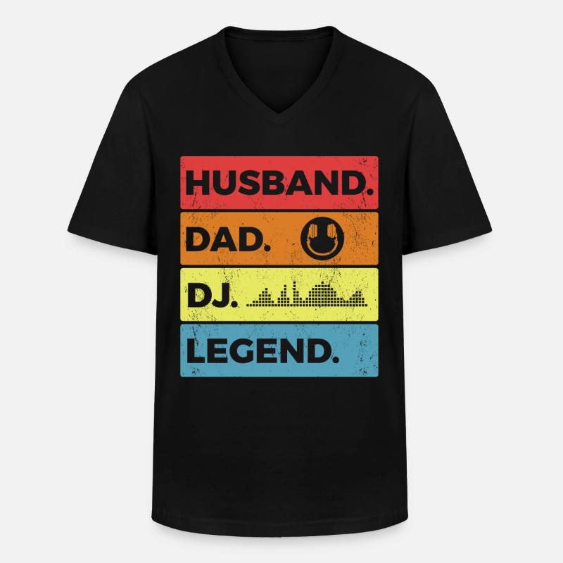 DJ Performance - Men's V-Neck T-Shirt - black